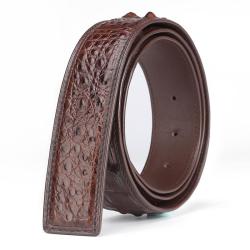 OEM ODM Custom Hand Made New Arrival Luxury Designer Men Real Genuine Crocodile Skin Leather Square Buckle  Waist Belts For Men