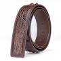 OEM ODM Custom Hand Made New Arrival Luxury Designer Men Real Genuine Crocodile Skin Leather Square Buckle  Waist Belts For Men