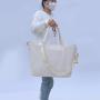 Keymay Fashion Women Shopping Bag Travel Shoulder Handbag with Pockets and Zipper Waterproof Nylon Tote Bag handbag ladies