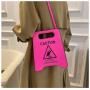 ZR749 Women's Bags Fashion PU Funny Girl Retro Small Square Bag Simple Zipper Shoulder Crossbody Phone Bag Female Party Shopping