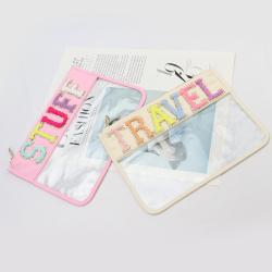 RTS Low MOQ Portable Multi Color Zip Pouch Heavy Duty Transparent PVC Cosmetic Bag Waterproof Clear PVC Bag