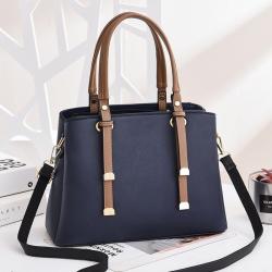 Customs Handbag Logo Women Luxury Fashion Striped Handbags China Wholesale PU Lady Purses Girl Pure Color Zipper Bucket Handbag