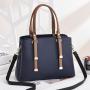 Customs Handbag Logo Women Luxury Fashion Striped Handbags China Wholesale PU Lady Purses Girl Pure Color Zipper Bucket Handbag