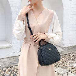 Fashion Fancy Round Small Ladies Handbag Solid Color Single Shoulder Crossbody Bags Female