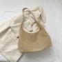 Retro Woven Tote Bag, Straw Woven Bag, Large Capacity Underarm Bag, Shoulder Bag, Beach Bag for Women