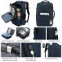 LOVEVOOK Mens Carry On Backpack 17Inch Laptop Back Bags Luggage Suitcase with 6 Packing Cubes Travel Backpacks for Women Men