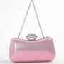 Wholesale luxury evening purses for ladies party bags pu leather clutch bag pink evening bags
