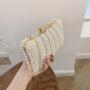 2024 New Pearl Rhinestone Flash Handbag Banquet Party Wedding Women Evening Bag Elegant Fashion Lady Purse Bags
