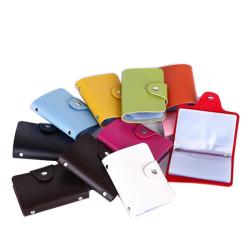 HR377 Wholesale Creative Card Bags PU Leather Card Sets Multiple Card Slot Gifts Purse Double Sided Insertion Customizable Logo