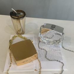 Sacs De Soiree luxury designer handbags chain mirror PVC ladies shoulder bag wedding party clutch bag evening bags for women