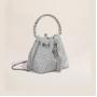 2024 Custom Crystal Diamond Drawstring Bucket Bag Purse For Women Evening Handbag