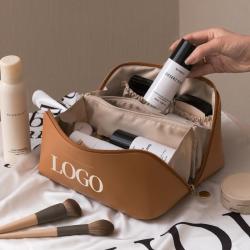 custom stylish black girls soft pu leather travel beauty case pu purse makeup cosmetic bags with compartment