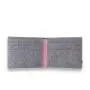Men's Bi-fold Wallet For Gift RFID Feature Front Pocket Canvas Card Wallet With Label