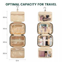 LOVEVOOK Fashion ladies Cosmetic Bag Travel Organizer waterproof Makeup bags with Hanging Hook travel Toiletry Bag for Women