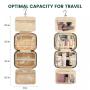 LOVEVOOK Fashion ladies Cosmetic Bag Travel Organizer waterproof Makeup bags with Hanging Hook travel Toiletry Bag for Women
