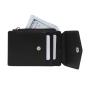 Custom id card holder high quality genuine leather rfid business name tag lanyard id badge holder