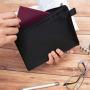 Gelory Factory Wholesale Black Canvas Zipper Pouch Bags Polyester Pencil Case Blank DIY Craft Bags for Schools & Offices