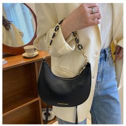 HR230 New Trend Fashionable Crossbody Ladies Bag PU Popular One Shoulder Portable Women's Bag Underarm Curved Moon Handheld Bag