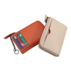 Designer leather women purse zipper wallet coin purse lychee pattern leather women mini wallet