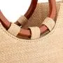 Women's grass woven leisure wooden handle woven women's bag