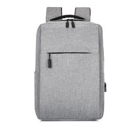 Simple dual-shoulder bag with USB charging for men, large-capacity casual business laptop backpack