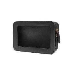 Portable Travel EVA Clear Toiletry Cosmetic Bag Case for Heavy Duty Make Up Pouch with Transparent Vinyl Windows