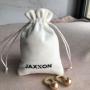 Custom Logo Printed Plush Cotton Velvet Jewelry Bag Soft Velvet Gift Packaging Drawstring Pouch