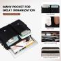 Waterproof Hot Sale Computer Briefcase Case with USB Crossbody Messenger Bag Office Travel Work Laptop PU briefcase for women