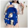 ZR456 Girls Waterproof Cute Fashion Backpack Nylon Custom Logo Schoolbag Travel Student Zipper Minimalist Schoolbag Laptop Bag