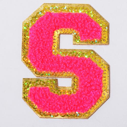 Custom High Quality Stock Low MOQ Sticker Designer Embroidered Letter Patches