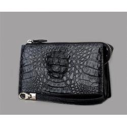 Dompet Pria Wallet Cartera De Hombre Authentic Men'S Crocodile Skin  Leather Zipper Wallets Purse Clutch Hand Bag For Men