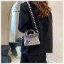 Fashion Ladies Designer Bags Elegant Women Clear Purse Crystal Acrylic Clutch Bag With Golden Lock Hasp Trendy Shoulder Handbag