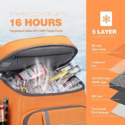 Wholesale Custom 36L Portable Leak Proof Outdoor Beer Can Wine Picnic Cold Bags Soft Insulated Cooler Backpack