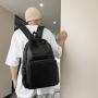 2024 New water repellency PU leather bag computer bags large capacity backpack men and women simple leisure backpack