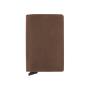 Wholesale metal card holder wallet aluminium pop up wallet rfid genuine leather metal card holder