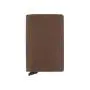 Wholesale metal card holder wallet aluminium pop up wallet rfid genuine leather metal card holder