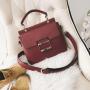 Hot selling fashion wide shoulder strap portable crossbody small square bag frosted shoulder bag