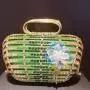 High quality handmade contrasting colors floral decoration rhinestone clutch bag crystal golden evening bags
