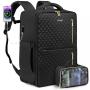 LOVEVOOK Waterproof Luggage Suitcase with Toiletry Bag 40L TSA-Approved Expandable 17 inch Laptop Backpack USB Travel Backpack