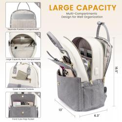 LOVEVOOK Waterproof school bags Student computer bag with USB 2023 Business Travel Custom 15.6inch women men laptop backpacks