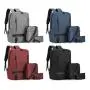 ZR882 Laptop Bag Set Print Logo Wholesale Men Casual Computer Waterproof School Rucksack Bag Polyester Laptop Backpack Schoolbag