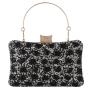 New arrival lady evening hand bag ladies trendy gold chain rhinestone clutch bag women evening bag 2024