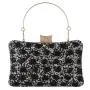 New arrival lady evening hand bag ladies trendy gold chain rhinestone clutch bag women evening bag 2024
