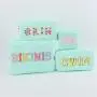 Keymay Custom Personalized Chenille Letter Bag Gift Blank Cosmetic Bag Waterproof Nylon Pouch Preppy Makeup Bag