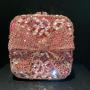 New bow gift box with diamond inlaid small square bag evening bag