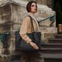 LOVEVOOK 2024 new leather Woven Bag large capacity fashion Vegan purses for school work daily use women office tote shoulder bag