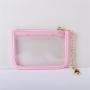 Keymay New Design RTS Fast Shipping 10 Colors Waterproof Pvc Clear Card Holder Fashion Wallets Keychains Pvc Coin Purse