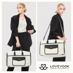 LOVEVOOK 2024 New hanging garment duffel suit business waterproof Overnight Bag with Shoes Bag Hanging Suitcase Travel bag