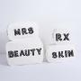 Keymay New Arrival RTS Stock DIY Personalized Chenille Patches Canvas Zipper Pouch Cosmetic Bag Organizer Makeup Bag Canvas