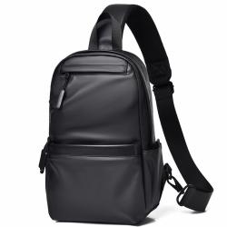 KBW158 2023 New Men Chest Bag Trendy Casual Splash-proof Multifunctional Crossbody Sport Chest Bag PU Traveling Bag